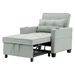 Ventosa 68" Futon Chair Bed Convertible Chair 3-in-1 Pull Out Sleeper Chair Beds with USB Ports - Green Leather - CAB2288