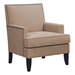 Larchmont Track Arm Accent Chair - Sand Polyester - Merlot Finish Legs - CAB2290