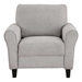 Skyglow Accent Chair with Solid Wood Frame - Desert Sand Textured Fabric Upholstery - Faux Wood Finish Feet - CAB2302