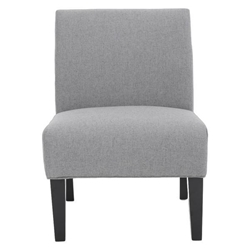 Folkestone Accent Chair - Grey Fabric - Rubberwood Frame 