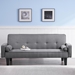 Falkner 72" Sofa Bed - Dark Gray Cotton Linen - Solid Wood Frame - Includes 2 Pillows - CAB2316