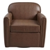 Catalyst Faux Leather Swivel Arm Chair - Brown