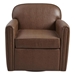 Catalyst Faux Leather Swivel Arm Chair - Brown - CAB2318