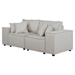 Raleigh 76" Sofa in Beige Linen - 4 Accent Pillows - CAB2325