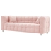 Florapark 80" 3 Seater Sofa - Pink Teddy Fleece - Solid Wood Frame