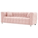 Florapark 80" 3 Seater Sofa - Pink Teddy Fleece - Solid Wood Frame - CAB2326