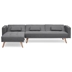 Dawson Ridge 104 Sofa Bed - Gray Velvet - Timber Legs