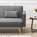 Dawson Ridge 104 Sofa Bed - Gray Velvet - Timber Legs - CAB2329