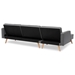 Dawson Ridge 104 Sofa Bed - Gray Velvet - Timber Legs - CAB2329