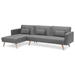 Dawson Ridge 104 Sofa Bed - Gray Velvet - Timber Legs - CAB2329