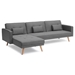 Dawson Ridge 104 Sofa Bed - Gray Velvet - Timber Legs - CAB2329