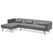 Dawson Ridge 104 Sofa Bed - Gray Velvet - Timber Legs - CAB2329