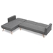 Dawson Ridge 104 Sofa Bed - Gray Velvet - Timber Legs - CAB2329