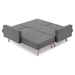 Dawson Ridge 104 Sofa Bed - Gray Velvet - Timber Legs - CAB2329