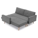 Dawson Ridge 104 Sofa Bed - Gray Velvet - Timber Legs - CAB2329