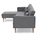 Dawson Ridge 104 Sofa Bed - Gray Velvet - Timber Legs - CAB2329