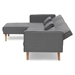 Dawson Ridge 104 Sofa Bed - Gray Velvet - Timber Legs - CAB2329