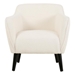 Floria Upholstered Armchair - Ivory Fabric - Birch Wood Legs - CAB2357