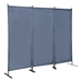 Brindlemark Room Divider - 6 Ft 3-Panel Folding Privacy Screen with Metal Stand - Gray - CAB2369