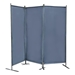 Brindlemark Room Divider - 6 Ft 3-Panel Folding Privacy Screen with Metal Stand - Gray - CAB2369