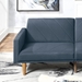 Summit 80" Convertible Sofa Bed - Navy Polyfiber - Wooden Legs - CAB2379