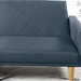 Summit 80" Convertible Sofa Bed - Navy Polyfiber - Wooden Legs - CAB2379