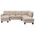 Duskview 104" L-shaped Sectional Sofa with Convertible Ottoman - Khaki Linen