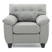 Bryon Gallant Accent Chair - Gray Polyurethane - Hardwood Frame - CAB2389