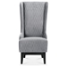 Wisteria 23" Wide High-Back Velvet Accent Chair - Gray - Birch Legs - CAB2394