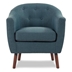 Kaidair Accent Chair - Textured Blue - Espresso Finish Legs