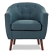 Kaidair Accent Chair - Textured Blue - Espresso Finish Legs - CAB2398