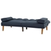 Calgary 71" Adjustable Sofa Bed - Navy Polyfiber - Solid Wood Legs - CAB2416