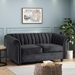 Aurumine Loveseat - Black Velvet - Birch Wood Legs - CAB2424