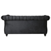 Aurumine Loveseat - Black Velvet - Birch Wood Legs - CAB2424