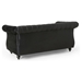 Aurumine Loveseat - Black Velvet - Birch Wood Legs - CAB2424