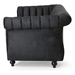 Aurumine Loveseat - Black Velvet - Birch Wood Legs - CAB2424