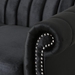 Aurumine Loveseat - Black Velvet - Birch Wood Legs - CAB2424