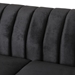 Aurumine Loveseat - Black Velvet - Birch Wood Legs - CAB2424