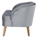 Floravyn Loveseat - Grey Velvet - Angled Birch Wood Legs - CAB2449