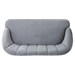 Floravyn Loveseat - Grey Velvet - Angled Birch Wood Legs - CAB2449