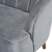 Floravyn Loveseat - Grey Velvet - Angled Birch Wood Legs - CAB2449