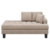 Zestful 64" Chaise Lounge - Warm Grey Fabric