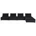 Queen Creek 120" Sectional Sofa Ottoman - Black Velvet