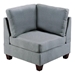 Drift Corner Wedge Sofa - Grey Linen Like Fabric - Wood Frame and Legs - CAB2460