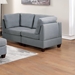 Drift Corner Wedge Sofa - Grey Linen Like Fabric - Wood Frame and Legs - CAB2460