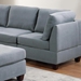 Drift Corner Wedge Sofa - Grey Linen Like Fabric - Wood Frame and Legs - CAB2460