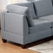 Drift Corner Wedge Sofa - Grey Linen Like Fabric - Wood Frame and Legs - CAB2460