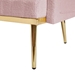 Lyrista 55" 2 Seater Loveseat - Pink Teddy Fabric - Gold Metal Legs - CAB2461