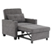 Ventosa 68" Futon Chair Bed Convertible Chair 3-in-1 Pull Out Sleeper Chair Beds - Dark Grey Scratch Cloth - CAB2463