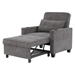 Ventosa 68" Futon Chair Bed Convertible Chair 3-in-1 Pull Out Sleeper Chair Beds - Dark Grey Scratch Cloth - CAB2463